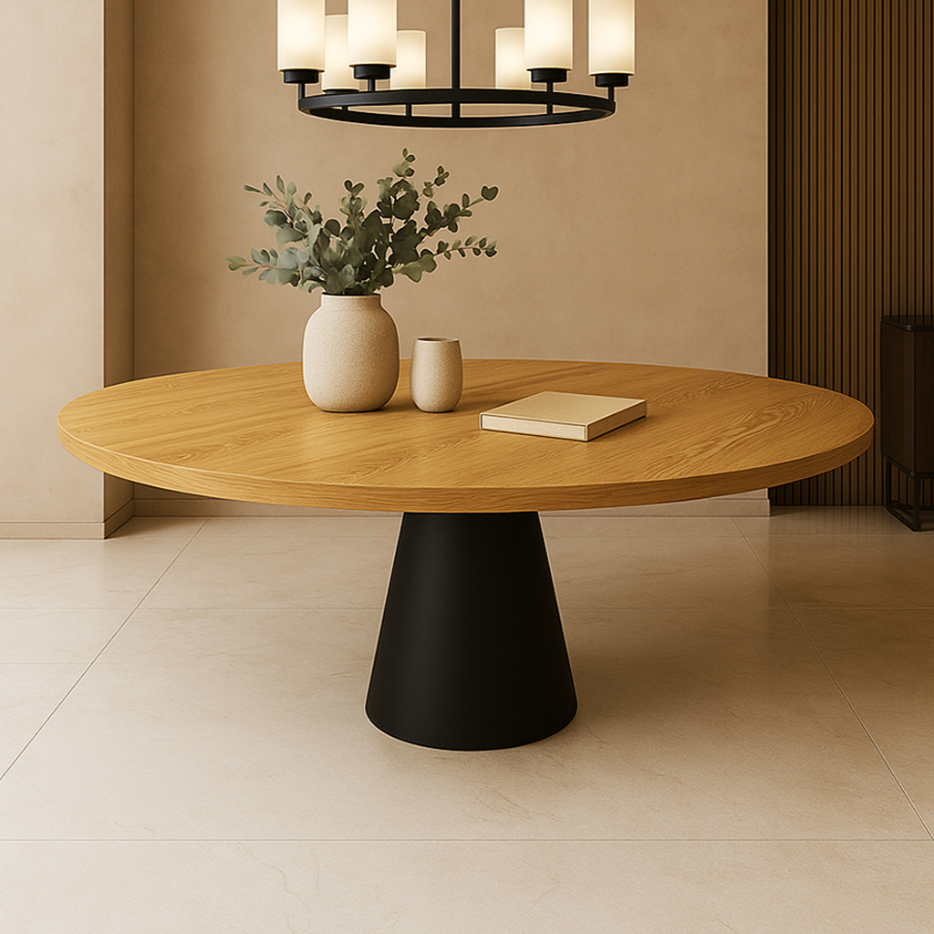 Decor KONOI ROUND ΤΡΑΠΕΖΑΡΙΑ CONE ΙΙ ΜΕ ΔΡΥΙΝΗ ΕΠΙΦΑΝΕΙΑ ΣΕ ΙΣΙΟ ΤΕΛΕΙΩΜΑ - Image 1