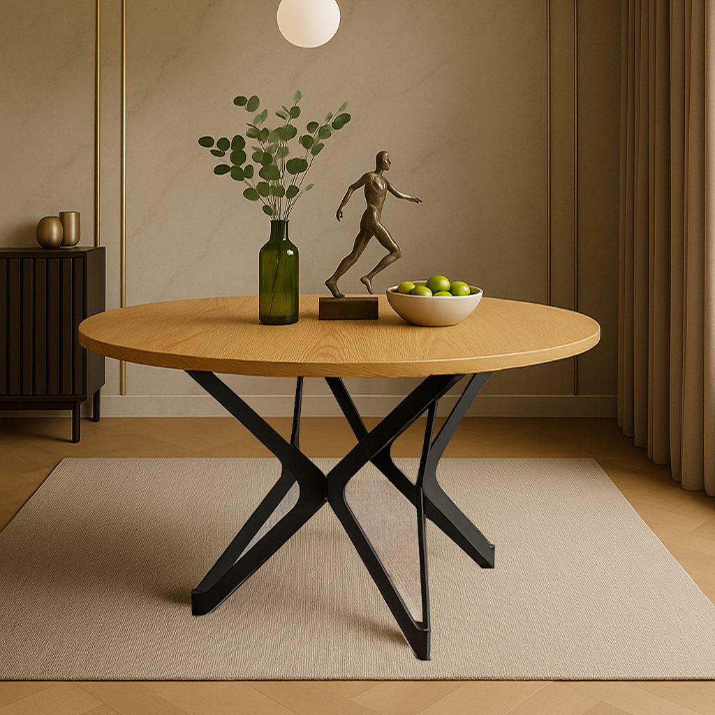 Decor Vasi Asteri Stroggylo ΤΡΑΠΕΖΑΡΙΑ LOGGY ΣΕ ΔΡΥΙΝΗ ΕΠΙΦΑΝΕΙΑ ΜΕ ΙΣΙΟ ΤΕΛΕΙΩΜΑ - Image 1