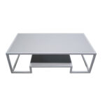 ΤΡΑΠΕΖΙ ΣΑΛΟΝΙΟΥ ROMEO ΜΕ ΕΠΙΦΑΝΕΙΑ ΑΠΟ ΠΛΑΚΑΚΙ ΣΕ ΟΨΗ ΛΕΥΚΟΥ ΜΑΡΜΑΡΟΥ - Image 2