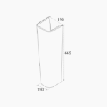 Kολώνα Νιπτήρας Πορσελάνης Cerastyle Duru 006700 Λευκή - Image 2