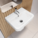 Νιπτήρας Κρεμαστός Πορσελάνης Cerastyle Duru 45x35cm 035200-u Λευκό - Image 2