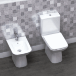 Λεκάνη Δαπέδου Πορσελάνης Cerastyle Duru 028800 Κατωστόμια Λευκή Σετ - Image 2