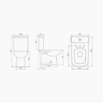 Λεκάνη Δαπέδου Πορσελάνης Cerastyle Duru 028800 Κατωστόμια Λευκή Σετ - Image 3