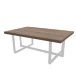 ΤΡΑΠΕΖΙ ΣΑΛΟΝΙΟΥ ERNEST ΣΕ ΑΠΟΧΡΩΣΗ ΑΝΟΙΧΤΟΥ ΞΥΛΟΥ ΚΑΙ ΑΣΠΡΗ ΜΕΤΑΛΛΙΚΗ ΒΑΣΗ - Image 3