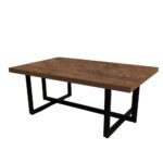 ΤΡΑΠΕΖΙ ΣΑΛΟΝΙΟΥ ERNEST ΣΕ ΚΑΡΥΔΙ ΑΠΟΧΡΩΣΗ ΚΑΙ ΜΑΥΡΗ ΜΕΤΑΛΛΙΚΗ ΒΑΣΗ - Image 2