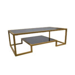 ΤΡΑΠΕΖΙ ΣΑΛΟΝΙΟΥ ROMEO ΜΕ ΕΠΙΦΑΝΕΙΑ ΑΠΟ ΠΛΑΚΑΚΙ ΣΕ ΟΨΗ ΜΑΥΡΟΥ ΜΑΡΜΑΡΟΥ - Image 2