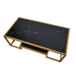 ΤΡΑΠΕΖΙ ΣΑΛΟΝΙΟΥ ROMEO ΜΕ ΕΠΙΦΑΝΕΙΑ ΑΠΟ ΠΛΑΚΑΚΙ ΣΕ ΟΨΗ ΜΑΥΡΟΥ ΜΑΡΜΑΡΟΥ - Image 3