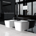 Λεκάνη Κρεμαστή Πορσελάνης Cerastyle Hera Rimless 019700-w Λευκή Σετ - Image 2