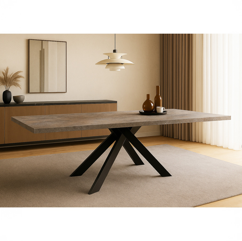 K540 ΤΡΑΠΕΖΑΡΙΑ COBWEB ΜΕ ΕΠΙΦΑΝΕΙΑ ΜΕ ΟΨΗ ΤΣΙΜΕΝΤΟΥ ΣΕ ΣΚΟΥΡΟ ΧΡΩΜΑ - Image 1