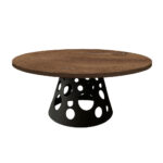 ΤΡΑΠΕΖΑΡΙΑ UNIVERSE ΜΕ ΕΠΙΦΑΝΕΙΑ ΣΕ ΚΑΡΥΔΙ ΚΑΙ ΜΑΥΡΗ ΒΑΣΗ - Image 2