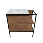 ΕΠΙΠΛΟ ΜΠΑΝΙΟΥ K545-RETRO 100 cm ΜΕ ΡΑΦΙΑ ΣΕ ΑΠΟΧΡΩΣΗ ΚΑΡΥΔΙΑΣ - Image 2