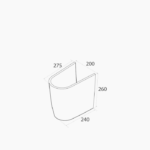 Ημικολώνα Νιπτήρας Πορσελάνης Cerastyle Kids 016100-61 Λευκή - Image 2