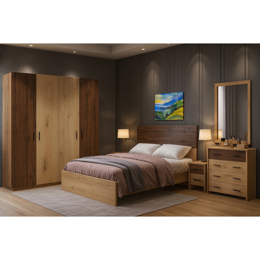 Krevati 95 Meli me Neo Karydi_1024x1024 ΣΕΤ ΚΡΕΒΑΤΟΚΑΜΑΡΑΣ ΑΜΕΛΕΙΑ ΣΕ ΑΠΟΧΡΩΣΗ ΚΑΡΥΔΙ - Image 1