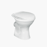 Λεκάνη Δαπέδου Πορσελάνης Cerastyle Υψηλής Πιέσεως 005100-pw Πισωστόμια Λευκή Σετ