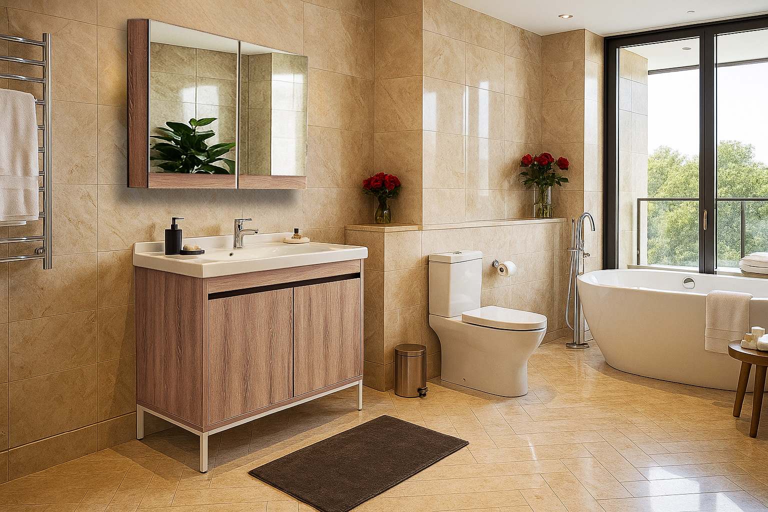 Lotus 5194 white ΕΠΙΠΛΟ ΜΠΑΝΙΟΥ 5194-LOTUS 80 cm ΣΕ ΑΝΟΙΧΤΗ ΑΠΟΧΡΩΣΗ ΞΥΛΟΥ ΜΕ ΒΑΣΗ ΑΛΟΥΜΙΝΙΟΥ - Image 1