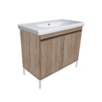 ΕΠΙΠΛΟ ΜΠΑΝΙΟΥ 5194-LOTUS 80 cm ΣΕ ΑΝΟΙΧΤΗ ΑΠΟΧΡΩΣΗ ΞΥΛΟΥ ΜΕ ΒΑΣΗ ΑΛΟΥΜΙΝΙΟΥ - Image 2