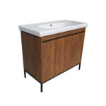 ΕΠΙΠΛΟ ΜΠΑΝΙΟΥ K545-LOTUS 80 cm ΣΕ ΑΠΟΧΡΩΣΗ ΚΑΡΥΔΙΑΣ ΜΕ ΒΑΣΗ ΑΛΟΥΜΙΝΙΟΥ - Image 3