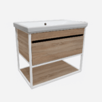 ΕΠΙΠΛΟ ΜΠΑΝΙΟΥ 5194-NARCISO 70 cm ΣΕ ΑΝΟΙΧΤΗ ΑΠΟΧΡΩΣΗ ΞΥΛΟΥ ΜΕ ΡΑΦΙ - Image 3