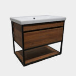 ΕΠΙΠΛΟ ΜΠΑΝΙΟΥ K545-NARCISO 70 cm ΣΕ ΑΠΟΧΡΩΣΗ ΚΑΡΥΔΙΑΣ ΜΕ ΡΑΦΙ - Image 3