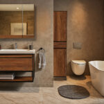 ΕΠΙΠΛΟ ΜΠΑΝΙΟΥ K545-NARCISO 70 cm ΣΕ ΑΠΟΧΡΩΣΗ ΚΑΡΥΔΙΑΣ ΜΕ ΡΑΦΙ