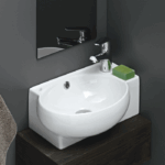 Νιπτήρας Γωνιακός Πορσελάνης Cerastyle Mini 45x28cm 001300-u Λευκό - Image 2