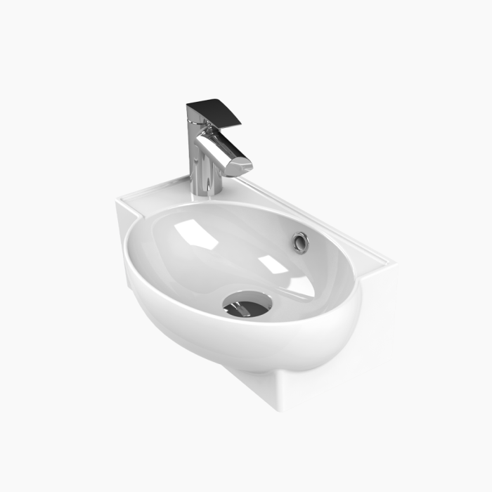Mini Basin 28x45-700x700 Νιπτήρας Γωνιακός Πορσελάνης Cerastyle Mini 45x28cm 001300-u Λευκό - Image 1