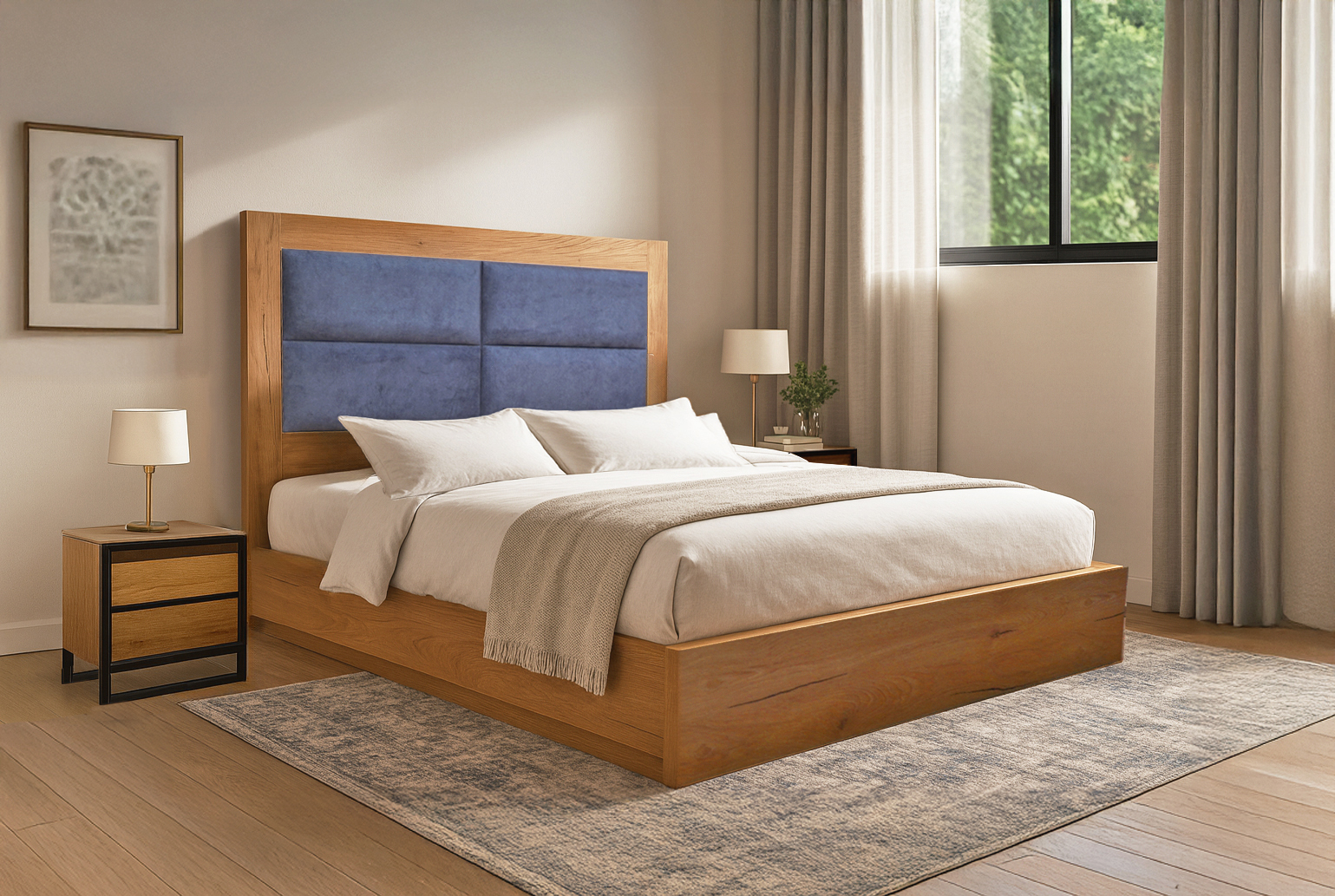 Mple Cubes K529 ΚΡΕΒΑΤΙ ΔΙΠΛΟ CUBE Spitimade® - Image 1