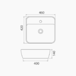 ΕΠΙΠΛΟ ΜΠΑΝΙΟΥ K540 CARTESIO 80 cm ΣΕ ΑΠΟΧΡΩΣΗ ΣΚΟΥΡΟΥ ΤΣΙΜΕΝΤΟΥ - Image 6