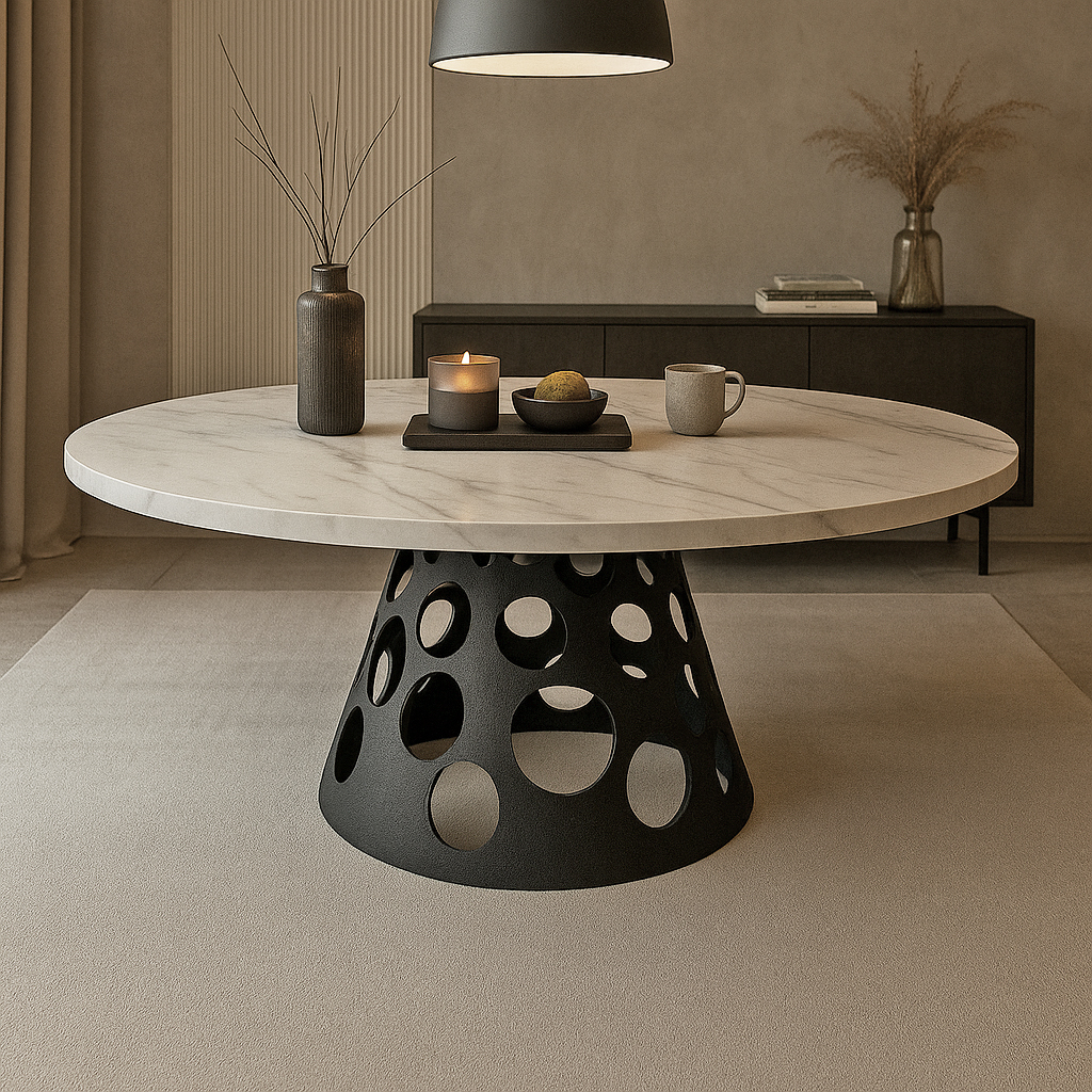 Progetto ΤΡΑΠΕΖΑΡΙΑ UNIVERSE ΜΕ ΕΠΙΦΑΝΕΙΑ ΣΕ ΟΨΗ ΛΕΥΚΟΥ ΜΑΡΜΑΡΟΥ ΚΑΙ ΜΑΥΡΗ ΒΑΣΗ - Image 1