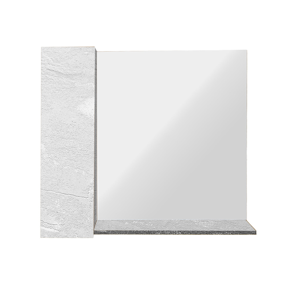 Single 90 100 022 Κρεμαστό Ντουλάπι Μπάνιου Oren100 με Καθρέφτη & Επένδυση Μελαμίνης Με Όψη Λευκού Μάρμαρου - Image 1