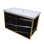 ΕΠΙΠΛΟ ΜΠΑΝΙΟΥ 7767 GOLD SENSA 90 cm ΣΕ ΟΨΗ ΜΑΥΡΟΥ ΜΑΡΜΑΡΟΥ - Image 2