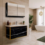 ΕΠΙΠΛΟ ΜΠΑΝΙΟΥ 7767 GOLD SENSA 90 cm ΣΕ ΟΨΗ ΜΑΥΡΟΥ ΜΑΡΜΑΡΟΥ