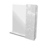 Κρεμαστό Ντουλάπι Μπάνιου Oren60 με Καθρέφτη & Επένδυση Μελαμίνης Με Όψη Λευκού Μάρμαρου