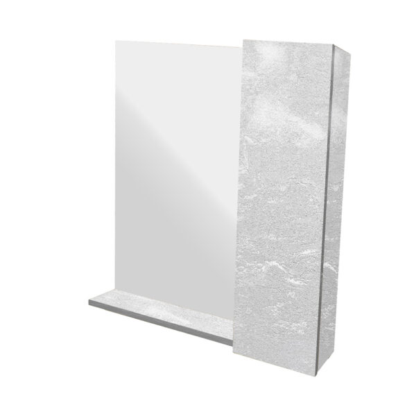 Κρεμαστό Ντουλάπι Μπάνιου Oren70 με Καθρέφτη & Επένδυση Μελαμίνης Με Όψη Λευκού Μάρμαρου