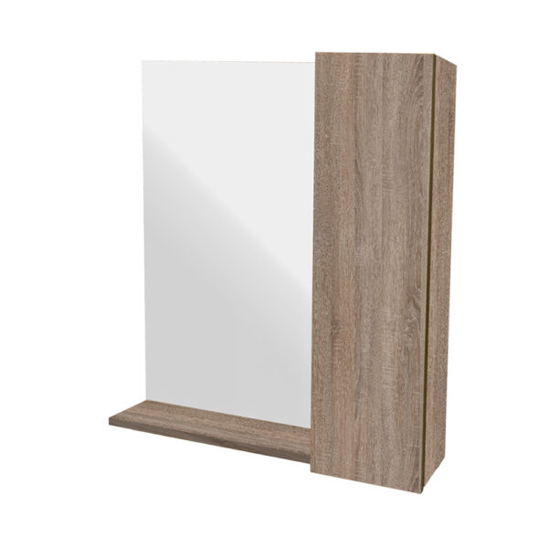 Κρεμαστό Ντουλάπι Μπάνιου Elyn70 με Καθρέφτη & Επένδυση Μελαμίνης Σε Ανοιχτή Απόχρωση