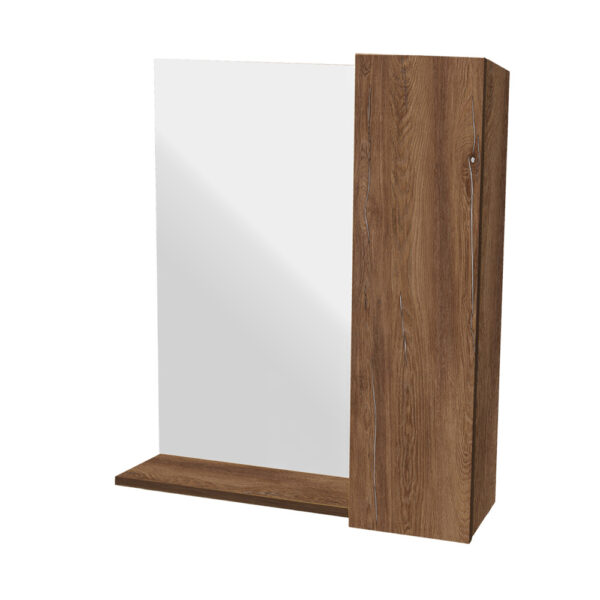 Κρεμαστό Ντουλάπι Μπάνιου Elyn70 με Καθρέφτη & Επένδυση Μελαμίνης Σε Καρυδί Απόχρωση