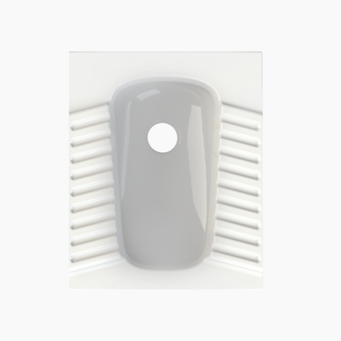 Squatting Pan 50x60-700x700 Λεκάνη Δαπέδου Πορσελάνης Cerastyle Τουρκικού Τύπου 50x60cm 004500 Λευκή - Image 1