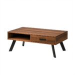 ΤΡΑΠΕΖΙ ΣΑΛΟΝΙΟΥ DIOWE ΜΕ ΕΠΙΦΑΝΕΙΑ ΑΠΟ ΜΕΛΑΜΙΝΗ ΣΕ ΚΑΡΥΔΙ ΑΠΟΧΡΩΣΗ - Image 2