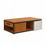 ΤΡΑΠΕΖΙ ΣΑΛΟΝΙΟΥ NAPOLEONE ΜΕ ΕΠΙΦΑΝΕΙΑ ΑΠΟ ΜΕΛΑΜΙΝΗ ΣΕ ΚΑΡΥΔΙ ΑΠΟΧΡΩΣΗ - Image 3