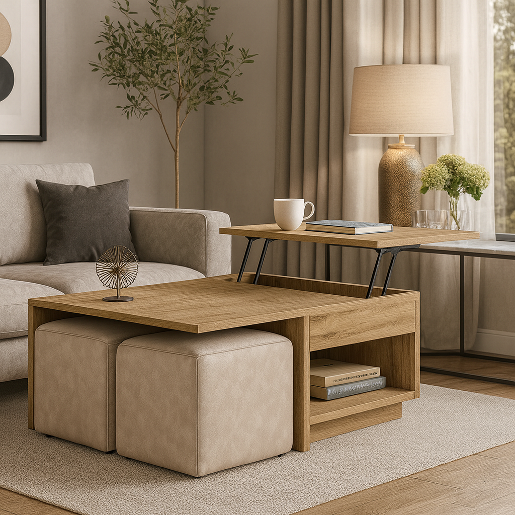 Trap 27 Meli ΤΡΑΠΕΖΙ ΣΑΛΟΝΙΟΥ NOELA ΜΕ ΕΠΙΦΑΝΕΙΑ ΑΠΟ ΜΕΛΑΜΙΝΗ ΣΕ ΜΕΛΙ ΑΠΟΧΡΩΣΗ - Image 1