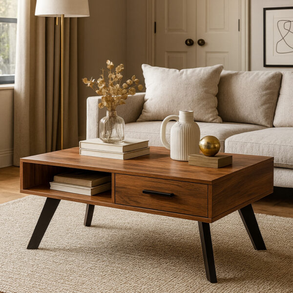 ΤΡΑΠΕΖΙ ΣΑΛΟΝΙΟΥ DIOWE ΜΕ ΕΠΙΦΑΝΕΙΑ ΑΠΟ ΜΕΛΑΜΙΝΗ ΣΕ ΚΑΡΥΔΙ ΑΠΟΧΡΩΣΗ