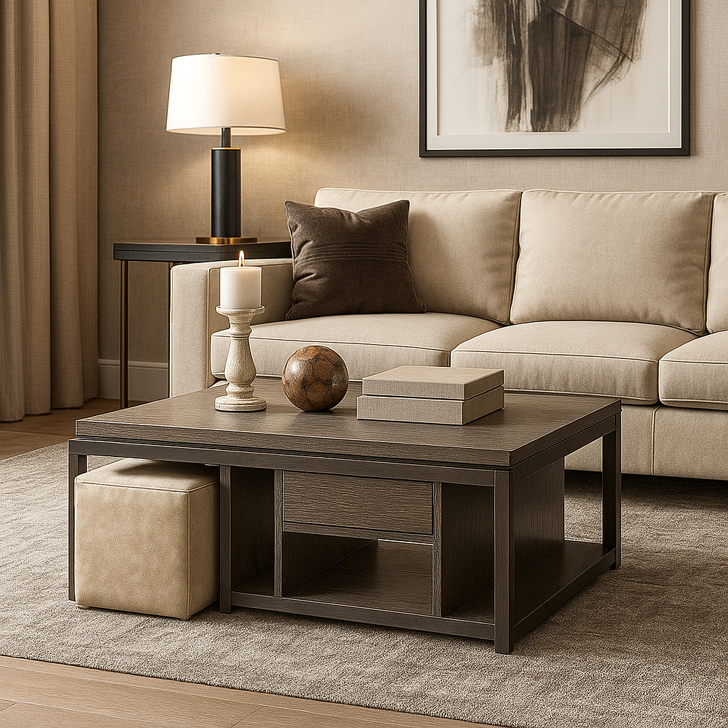 Trap 44 Drys ΤΡΑΠΕΖΙ ΣΑΛΟΝΙΟΥ ELEKTRA ΜΕ ΕΠΙΦΑΝΕΙΑ ΑΠΟ ΜΕΛΑΜΙΝΗ ΣΕ ΣΚΟΥΡΟ ΔΡΥ - Image 1