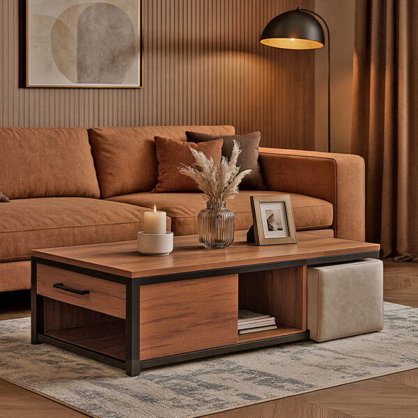 ΤΡΑΠΕΖΙ ΣΑΛΟΝΙΟΥ NAPOLEONE ΜΕ ΕΠΙΦΑΝΕΙΑ ΑΠΟ ΜΕΛΑΜΙΝΗ ΣΕ ΚΑΡΥΔΙ ΑΠΟΧΡΩΣΗ