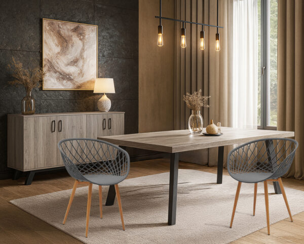 Σέτ Τραπεζαρίας York Με 4τμχ Καρέκλες Ezra