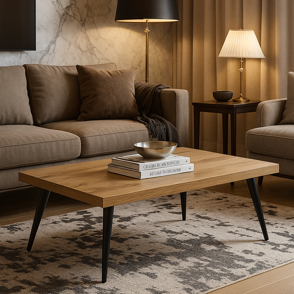 Trap 55 Meli ΤΡΑΠΕΖΙ ΣΑΛΟΝΙΟΥ BENJAMINE ΜΕ ΕΠΙΦΑΝΕΙΑ ΑΠΟ ΜΕΛΑΜΙΝΗ ΣΕ ΜΕΛΙ ΑΠΟΧΡΩΣΗ - Image 1