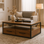 ΤΡΑΠΕΖΙ ΣΑΛΟΝΙΟΥ CAPRICCIO ΜΕ ΕΠΙΦΑΝΕΙΑ ΑΠΟ ΜΕΛΑΜΙΝΗ ΣΕ ΚΑΡΥΔΙ ΑΠΟΧΡΩΣΗ