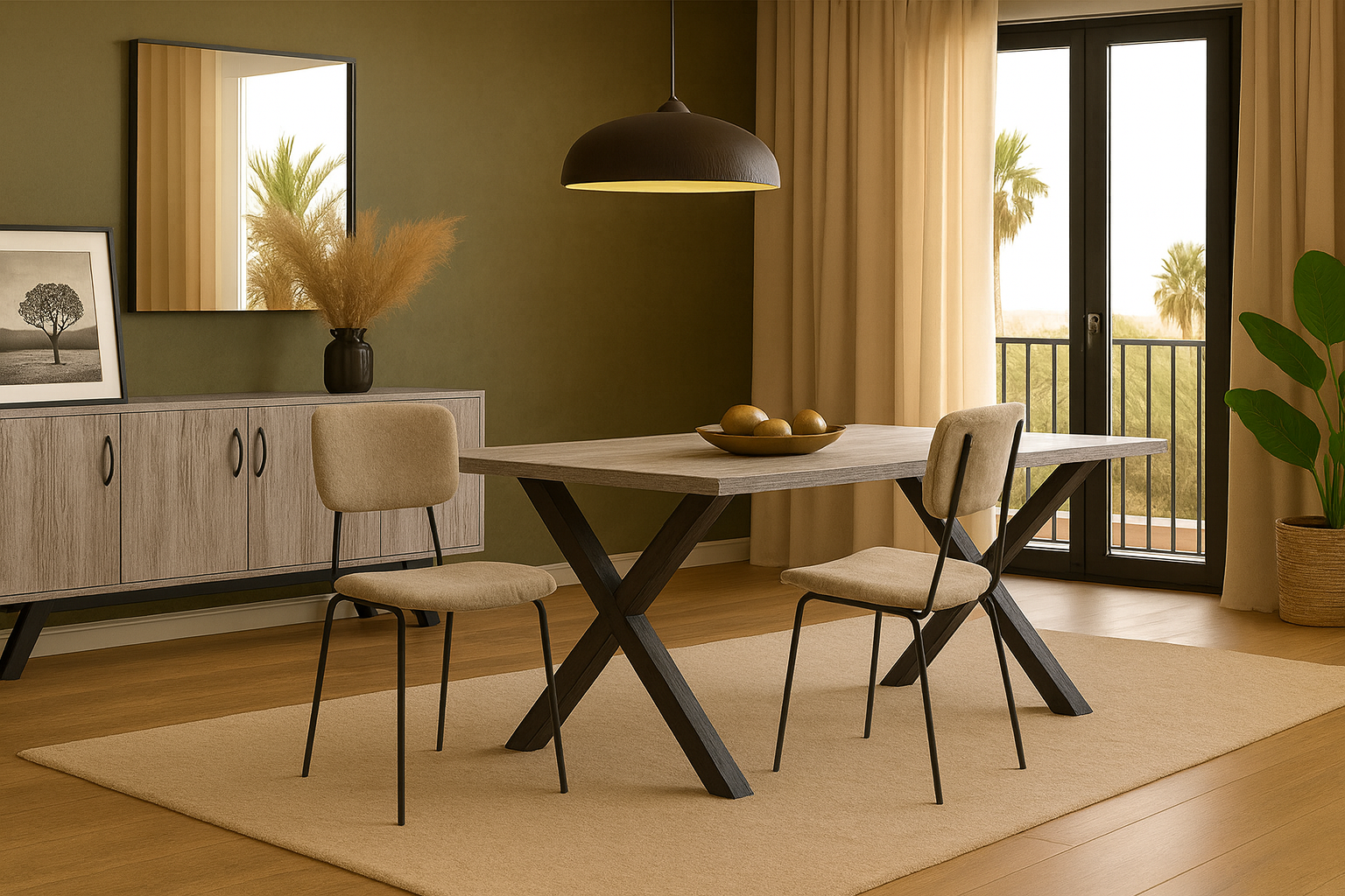 Trap 6 Staxti 096000010 Tania yfasma Mpez antique Σέτ Τραπεζαρίας Ex Με 4τμχ Καρέκλες Tania - Image 1