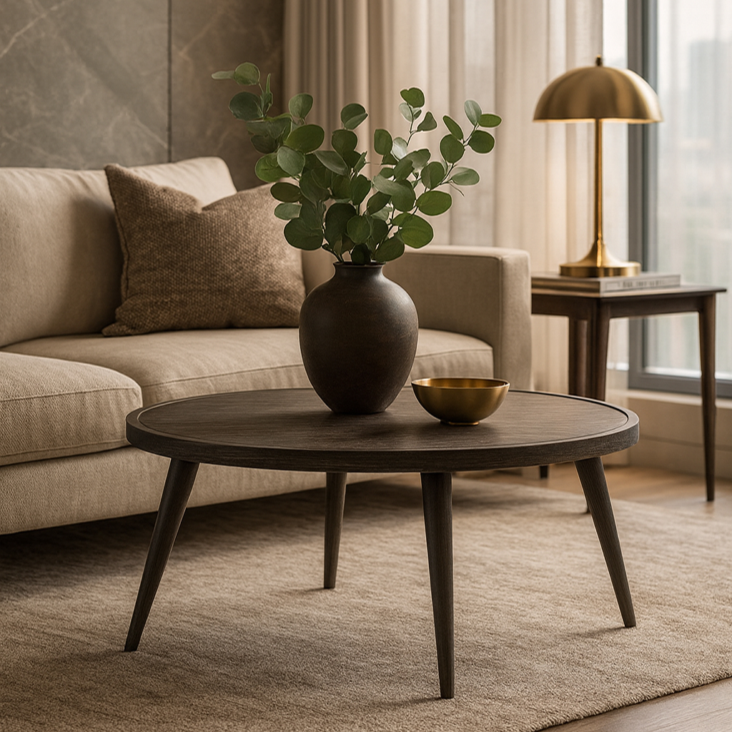 Trap 6 ΤΡΑΠΕΖΙ ΣΑΛΟΝΙΟΥ LIWE ΜΕ ΕΠΙΦΑΝΕΙΑ ΑΠΟ ΜΕΛΑΜΙΝΗ ΣΕ ΣΚΟΥΡΟ ΔΡΥΣ - Image 1