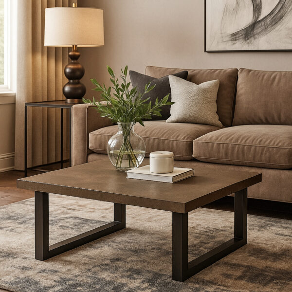 ΤΡΑΠΕΖΙ ΣΑΛΟΝΙΟΥ STELVIO ΜΕ ΕΠΙΦΑΝΕΙΑ ΑΠΟ ΜΕΛΑΜΙΝΗ ME ΟΨΗ ΜΑΡΜΑΡΟΥ ΣΕ ΓΚΡΙ ΧΡΩΜΑ