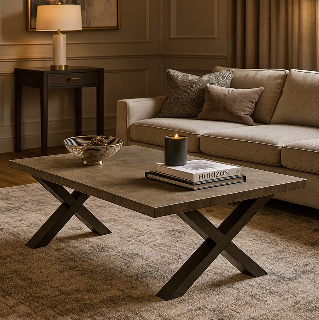 Trap 62 Marble Gray ΤΡΑΠΕΖΙ ΣΑΛΟΝΙΟΥ PEGASO ΜΕ ΕΠΙΦΑΝΕΙΑ ΑΠΟ ΜΕΛΑΜΙΝΗ ME ΟΨΗ ΜΑΡΜΑΡΟΥ ΣΕ ΓΚΡΙ ΧΡΩΜΑ - Image 1